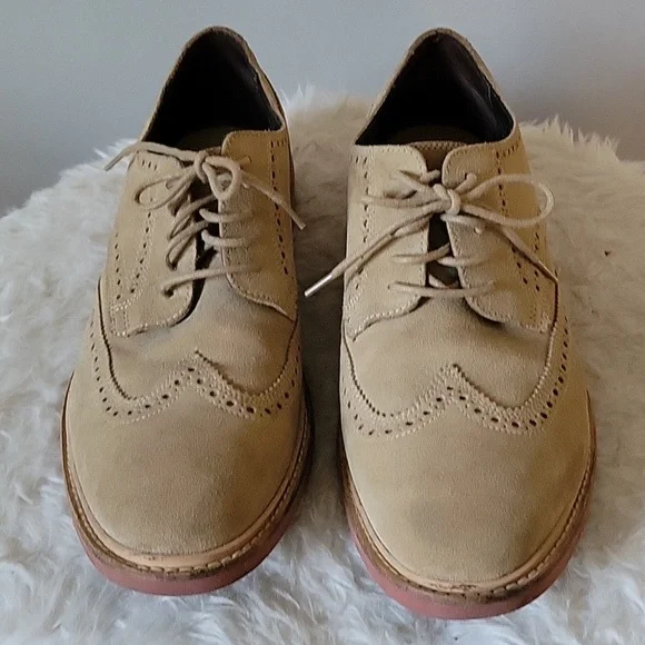 Cole Haan Tan Suede Oxfords - Picture 2 of 12
